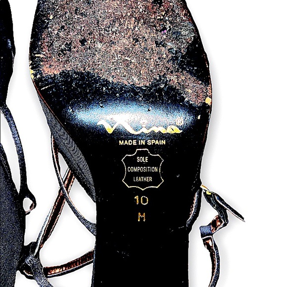 Women’s Nina Black Suede Closed Round Toe plump Heels (10M) - Picture 8 of 8